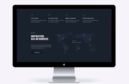 веб-сайт компании темного цвета